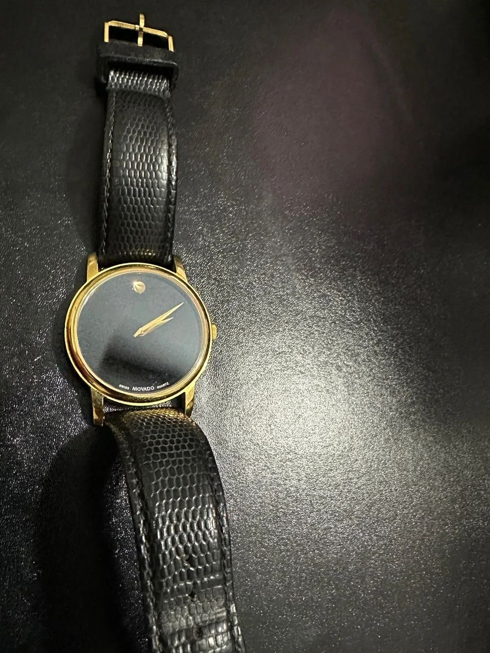 Movado Museum Classic Gold Tone Swiss Quartz Men’s Watch | Needs Battery